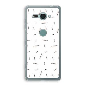 CaseCompany Hipster stripes: Sony Xperia XZ2 Compact Transparant Hoesje