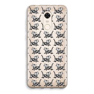 CaseCompany Zwarte poes: Xiaomi Redmi 5 Transparant Hoesje