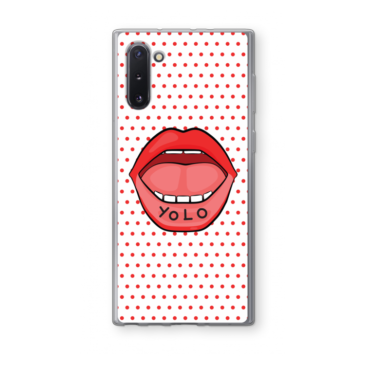 CaseCompany Yolo Denise: Samsung Galaxy Note 10 Transparant Hoesje