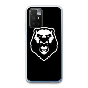 CaseCompany Angry Bear (black): Xiaomi Redmi 10 Transparant Hoesje