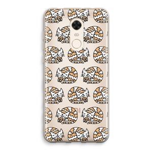 CaseCompany Slapende poes: Xiaomi Redmi 5 Transparant Hoesje