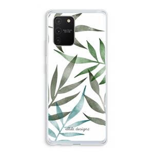 CaseCompany Tropical watercolor leaves: Samsung Galaxy S10 Lite Transparant Hoesje