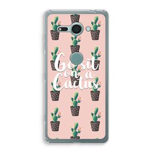 CaseCompany Cactus quote: Sony Xperia XZ2 Compact Transparant Hoesje