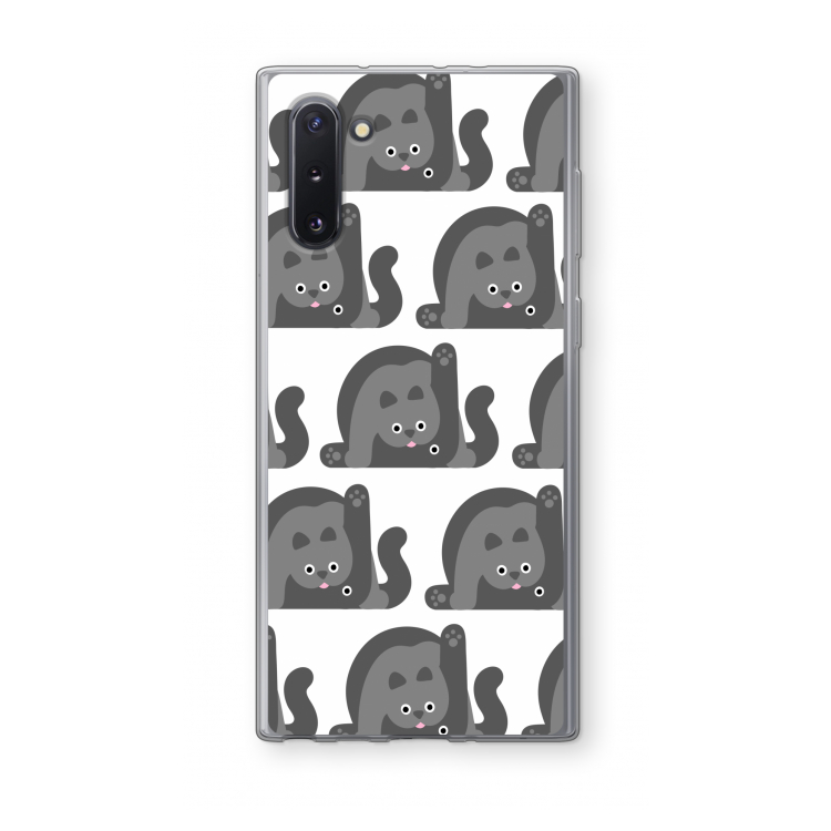 CaseCompany Cats: Samsung Galaxy Note 10 Transparant Hoesje