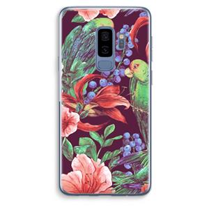 CaseCompany Papegaaien: Samsung Galaxy S9 Plus Transparant Hoesje