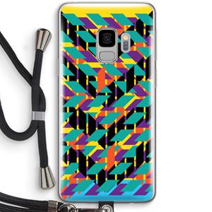 CaseCompany Skew Bee 1: Samsung Galaxy S9 Transparant Hoesje met koord