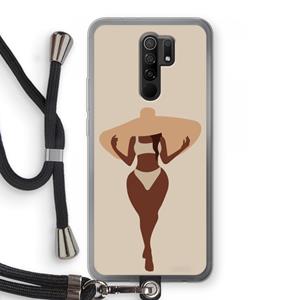 CaseCompany Let's get salty: Xiaomi Redmi 9 Transparant Hoesje met koord