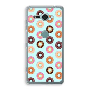 CaseCompany Donuts: Sony Xperia XZ2 Compact Transparant Hoesje