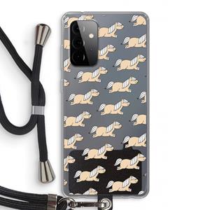CaseCompany Ponys: Samsung Galaxy A72 5G Transparant Hoesje met koord