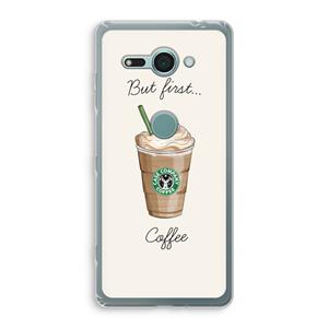 CaseCompany But first coffee: Sony Xperia XZ2 Compact Transparant Hoesje