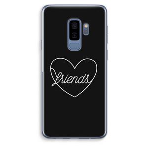 CaseCompany Friends heart black: Samsung Galaxy S9 Plus Transparant Hoesje