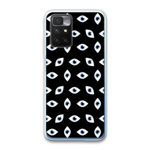 CaseCompany Eyes pattern: Xiaomi Redmi 10 Transparant Hoesje
