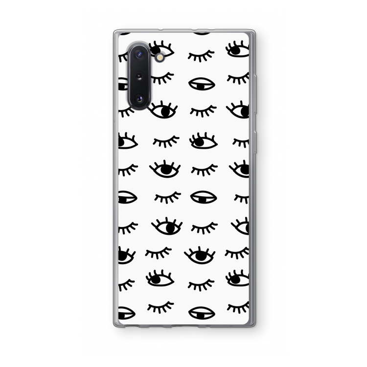 CaseCompany Eye pattern #2: Samsung Galaxy Note 10 Transparant Hoesje