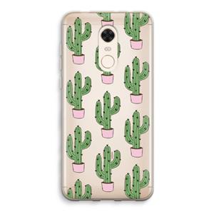 CaseCompany Cactus Lover: Xiaomi Redmi 5 Transparant Hoesje