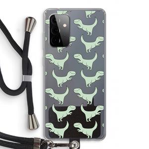 CaseCompany Dinos: Samsung Galaxy A72 5G Transparant Hoesje met koord