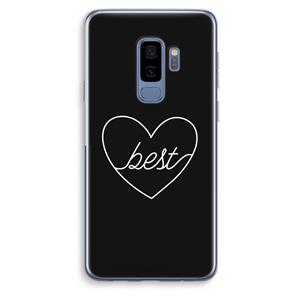 CaseCompany Best heart black: Samsung Galaxy S9 Plus Transparant Hoesje