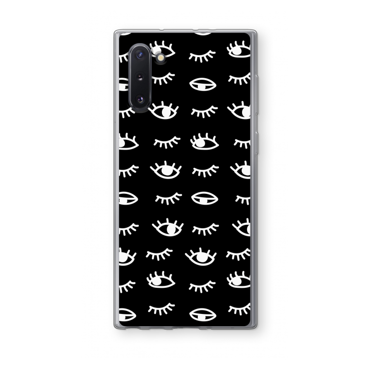 CaseCompany Eye pattern #3: Samsung Galaxy Note 10 Transparant Hoesje