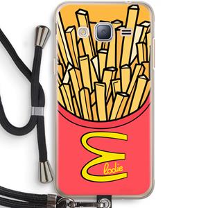 CaseCompany McElodie: Samsung Galaxy J3 (2016) Transparant Hoesje met koord