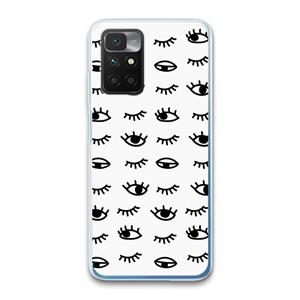 CaseCompany Eye pattern #2: Xiaomi Redmi 10 Transparant Hoesje