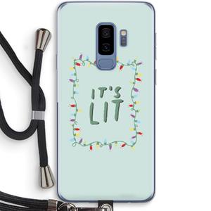 CaseCompany It's Lit: Samsung Galaxy S9 Plus Transparant Hoesje met koord