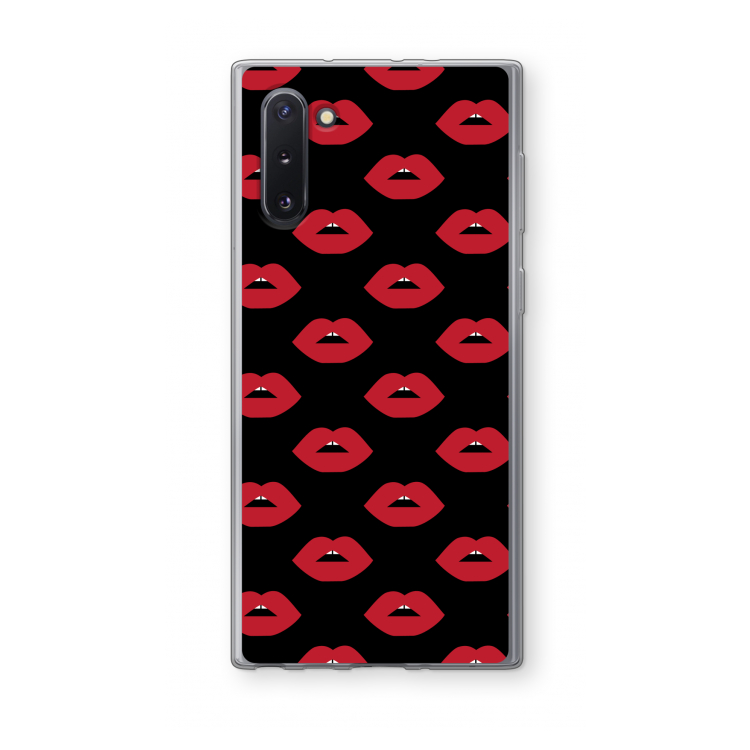 CaseCompany Lips: Samsung Galaxy Note 10 Transparant Hoesje