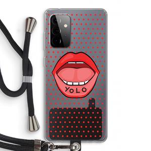 CaseCompany Yolo Denise: Samsung Galaxy A72 5G Transparant Hoesje met koord
