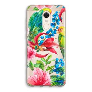 CaseCompany Papegaaien: Xiaomi Redmi 5 Transparant Hoesje