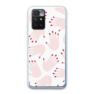 CaseCompany Hands pink: Xiaomi Redmi 10 Transparant Hoesje