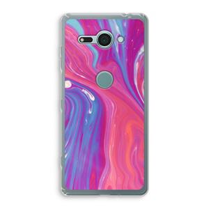 CaseCompany Paarse stroom: Sony Xperia XZ2 Compact Transparant Hoesje