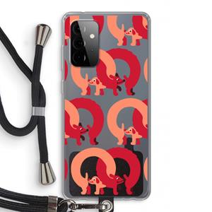 CaseCompany Dogs: Samsung Galaxy A72 5G Transparant Hoesje met koord