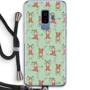 CaseCompany Gymboys: Samsung Galaxy S9 Plus Transparant Hoesje met koord