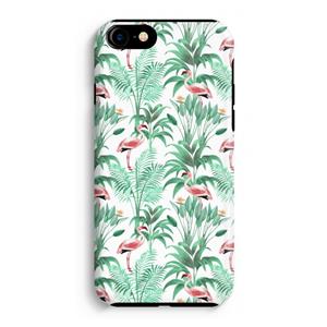 CaseCompany Flamingo bladeren: iPhone 8 Tough Case