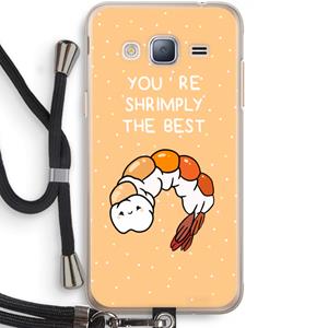 CaseCompany You're Shrimply The Best: Samsung Galaxy J3 (2016) Transparant Hoesje met koord