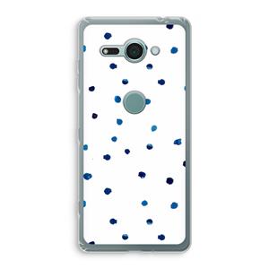 CaseCompany Blauwe stippen: Sony Xperia XZ2 Compact Transparant Hoesje