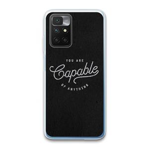 CaseCompany Capable: Xiaomi Redmi 10 Transparant Hoesje