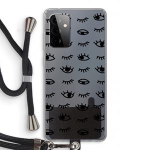 CaseCompany Eye pattern #2: Samsung Galaxy A72 5G Transparant Hoesje met koord
