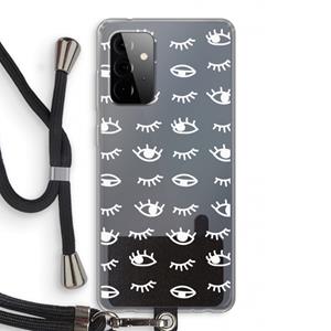 CaseCompany Eye pattern #3: Samsung Galaxy A72 5G Transparant Hoesje met koord