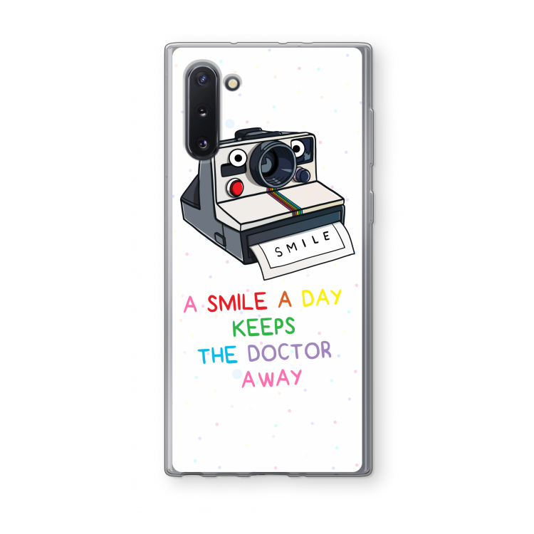 CaseCompany Smile: Samsung Galaxy Note 10 Transparant Hoesje