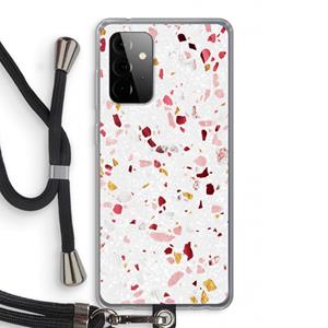 CaseCompany Terrazzo N°9: Samsung Galaxy A72 5G Transparant Hoesje met koord