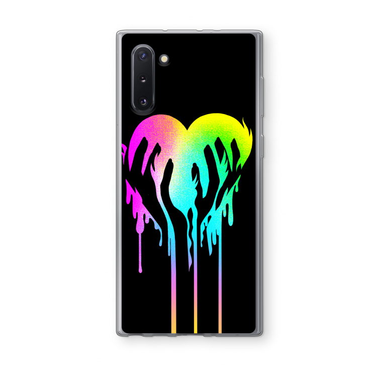 CaseCompany Hold My Heart: Samsung Galaxy Note 10 Transparant Hoesje