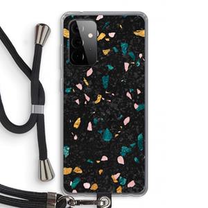 CaseCompany Terrazzo N°10: Samsung Galaxy A72 5G Transparant Hoesje met koord