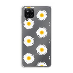 CaseCompany Margrietjes: Samsung Galaxy A12 Transparant Hoesje