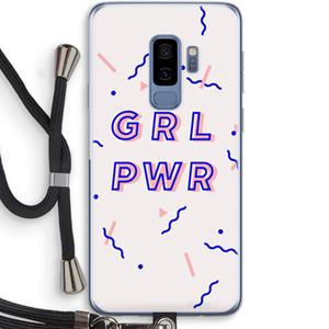 CaseCompany GRL PWR: Samsung Galaxy S9 Plus Transparant Hoesje met koord