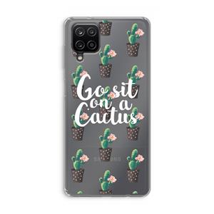 CaseCompany Cactus quote: Samsung Galaxy A12 Transparant Hoesje