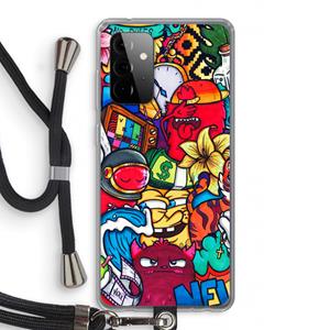 CaseCompany No Rules: Samsung Galaxy A72 5G Transparant Hoesje met koord