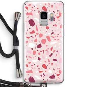 CaseCompany Terrazzo N°15: Samsung Galaxy S9 Transparant Hoesje met koord