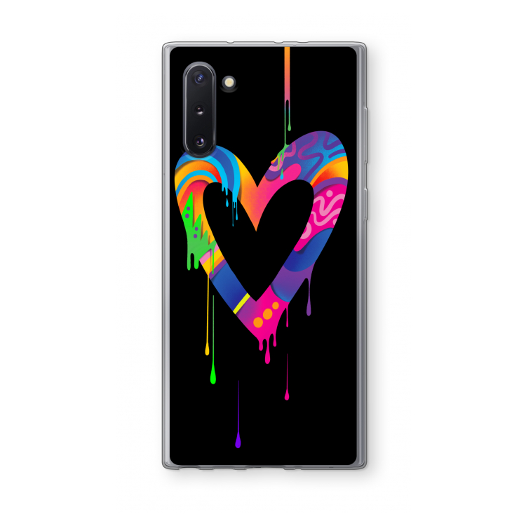 CaseCompany Melts My Heart: Samsung Galaxy Note 10 Transparant Hoesje