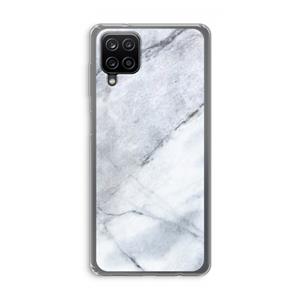 CaseCompany Witte marmer: Samsung Galaxy A12 Transparant Hoesje