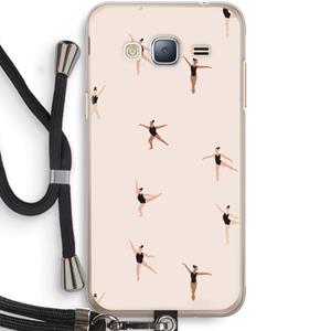 CaseCompany Dancing #1: Samsung Galaxy J3 (2016) Transparant Hoesje met koord