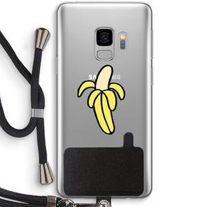 CaseCompany Banana: Samsung Galaxy S9 Transparant Hoesje met koord
